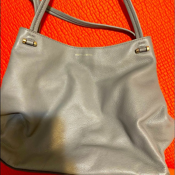 Vince Camuto Handbags - Vince Camuto magnetic clasp gray tote boho satchel with two handles GUC